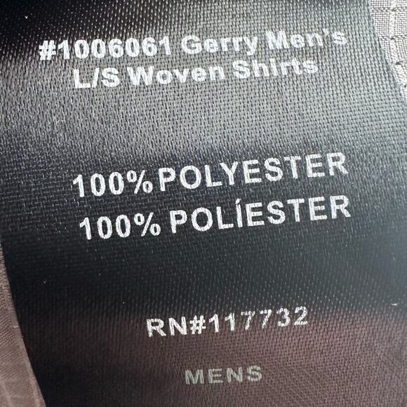Gerry Woven Long Sleeve Shirt Gray Size XXL Sporting Fishing Button Tab Sleeves - Picture 7 of 8